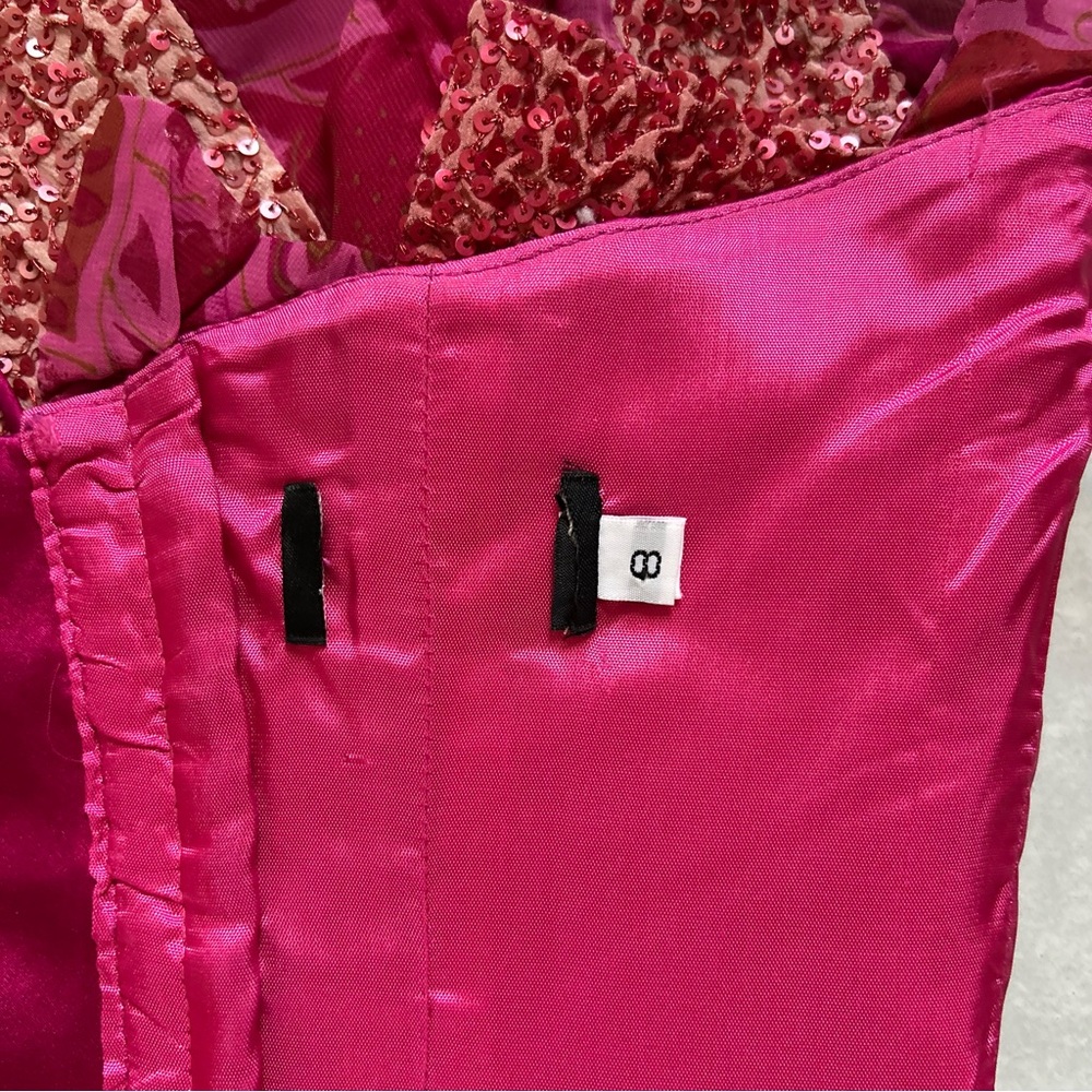 Pink Floral Sequin corset - Picture 8 of 8